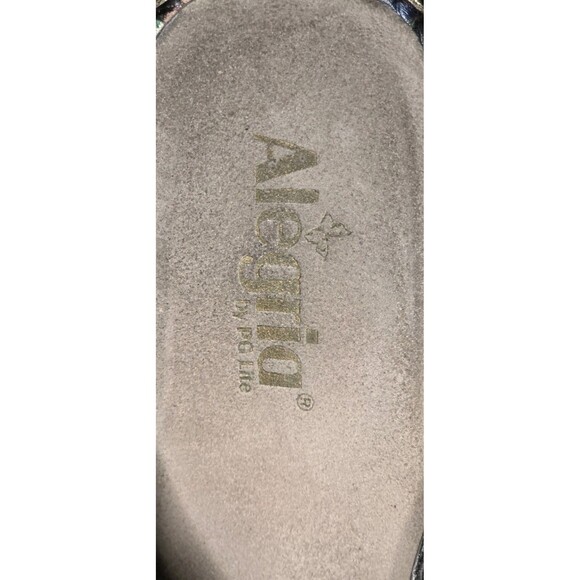 Alegria Slip on Adjustable sandals Multi Color metallic floral EU 40 US 10 - Picture 6 of 9